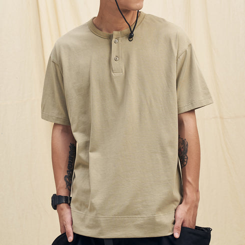 Boysnextdoor 特選優質棉亨利領Tee